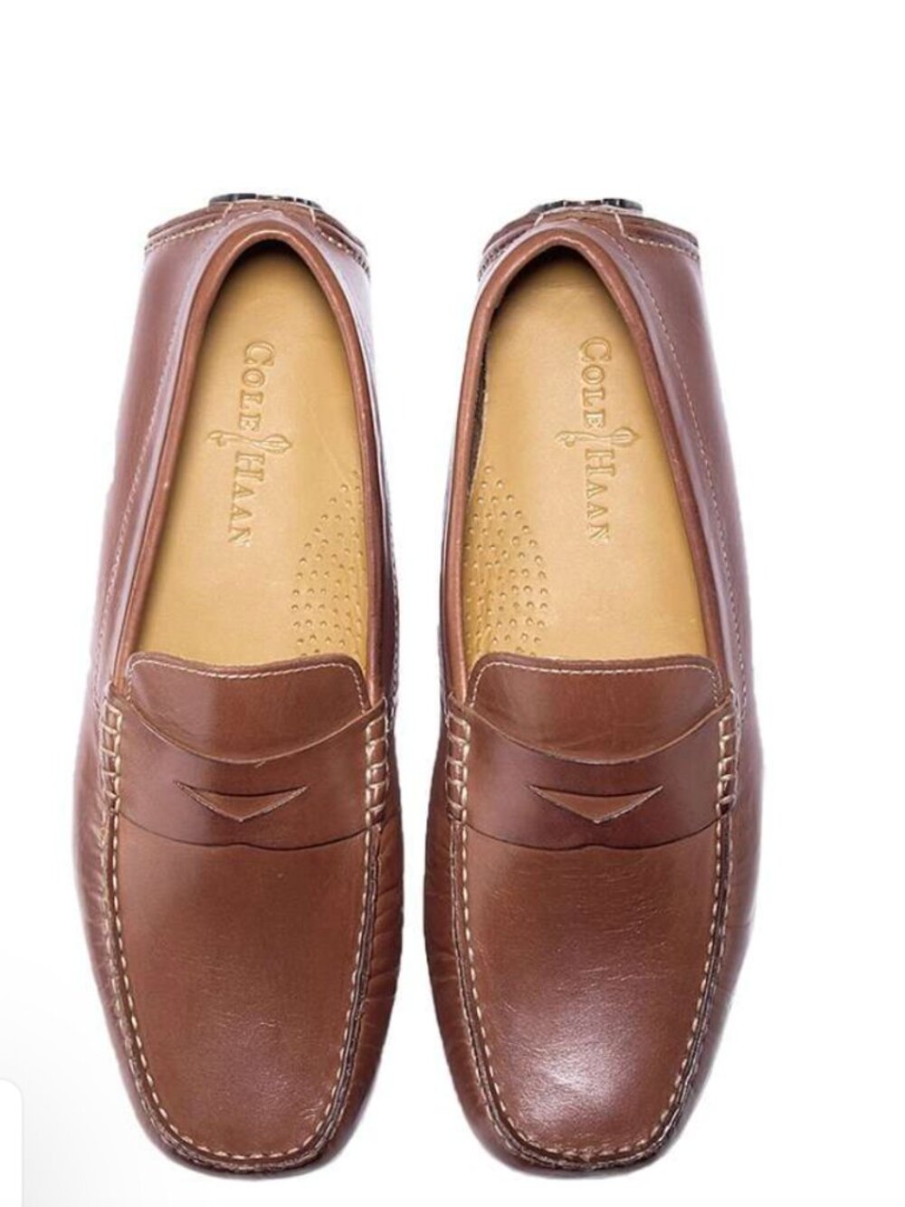 Cole Haan Howland Penny Calfskin Leather Loafer in Saddle Tan